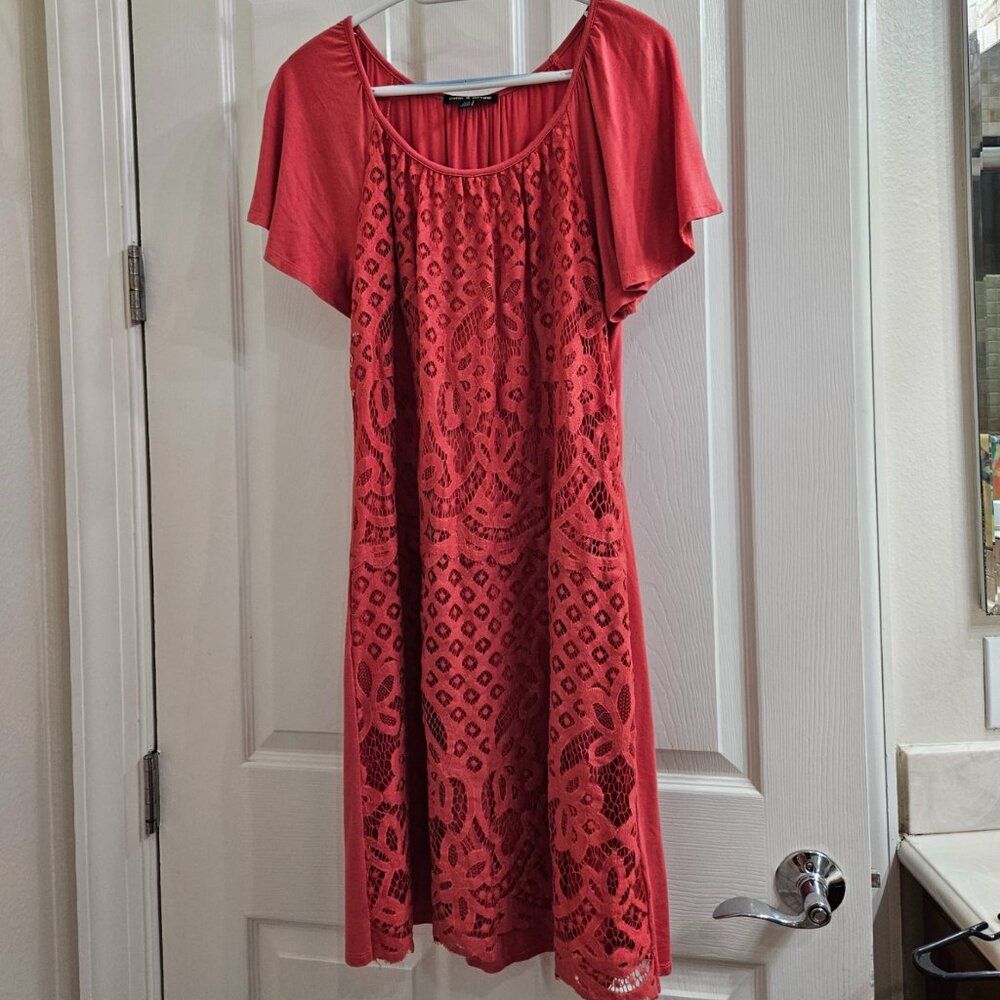 Cable & Gauge Coral Pink Knee-Length Dress